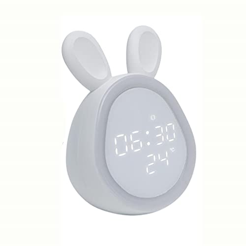 GMLBRMW Reloj de Entrenamiento de sueño para niños con Bonito Conejito, Recargable por Noche