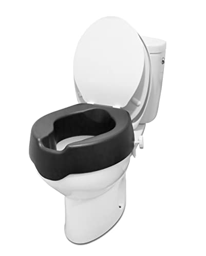 KMINA - Elevador WC Adulto con Tapa (10 cm, Blando), Alzador WC Adulto, Elevador WC Blando, Asiento Elevador WC Adultos, Adaptador WC...