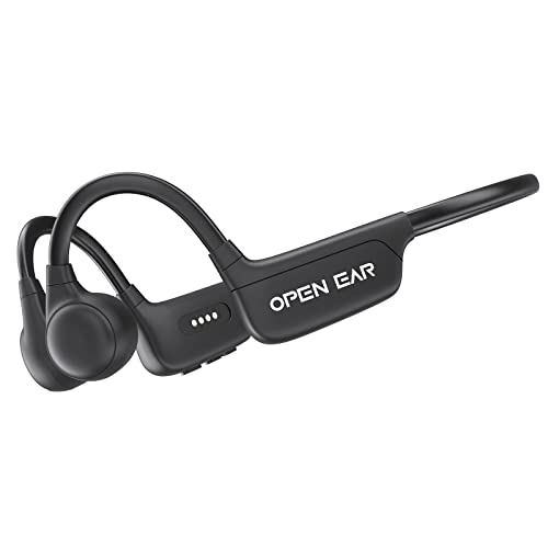 Guudsoud Auriculares Conduccion Osea, Open Ear Auriculares Bluetooth 5.3, Auriculares Oseos Deportivos Inalámbricos con Micrófono,...