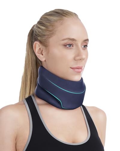 BLABOK Collarín cervical para el dolor de cuello y el apoyo-espuma suave collarín para dormir,alineados para el alivio de la presión de...