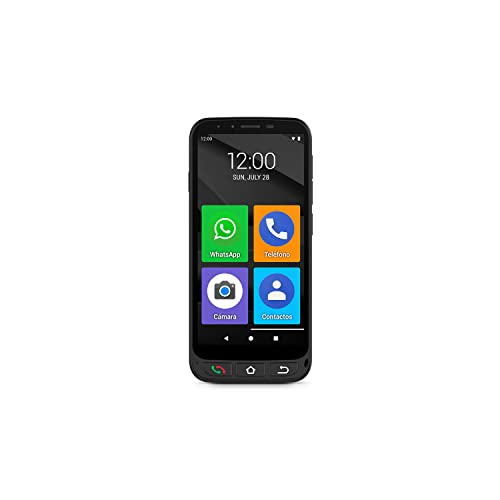 SPC Zeus 4G + Carcasa - Smartphone para Personas Mayores 4G, Modo Fácil con Iconos Grandes, botón SOS, configuración remota, Botones...