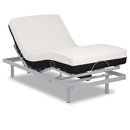 Gerialife® Pack Cama articulada eléctrica con colchón ortopédico viscoelástico 20 cm. (90x190, Mando inalámbrico)