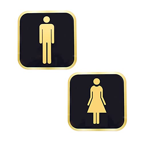 TIANLIN 2 Piezas Letreros de Baño para Hombres y Mujeres, con Pegatinas Adhesivas de Pared,...
