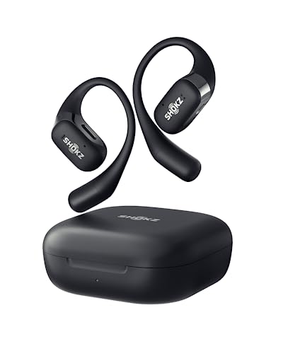 SHOKZ Auriculares inalámbricos Bluetooth OpenFit-Auriculares con micrófono Incorporado-Ear-Free Comfort-Ligero-Carga rápida-28 h...