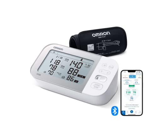 OMRON Tensiómetro de Brazo digital X7 Smart, monitor para la presión arterial con detector de AFib...