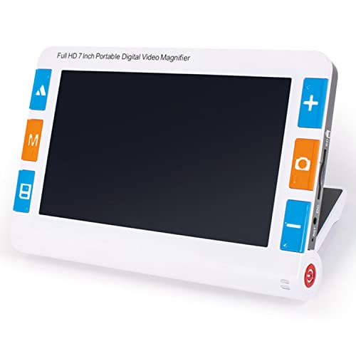 Lupa Digital de vídeo portátil de 7,0 Pulgadas, ayudas de Lectura electrónicas para daltonismo de Baja visión, Zoom de 2X-32X, 26 Modos...