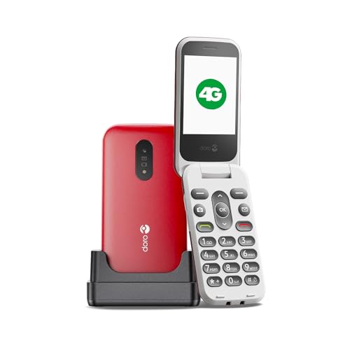 Doro 2820 4G - Teléfono móvil con Tapa desbloqueada para Personas Mayores, con Grandes Teclas parlantes – Cámara – Bluetooth –...