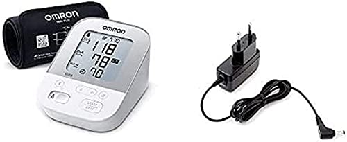 Omron Tensiómetro X4 Smart, Monitor para la presión arterial, aprobado por la protección de consumidores + Adaptador de corriente AC para...