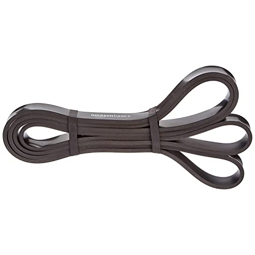 Amazon Basics - Banda elástica de resistencia y dominadas, 13,6 a 27,2 kg (1,9 cm de ancho), Negro
