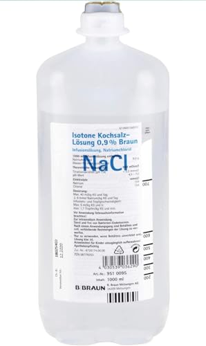 1 LITTRO - Botella estéril de suero fisiológico | Nacl 0,9% | Solución salina | 1000ml