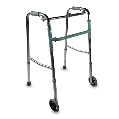 Mobiclinic, Modelo Capitel, Andador para mayores, ancianos, adultos o minusvalidos, de aluminio, ligero, plegable, con asiento y 2 ruedas,...