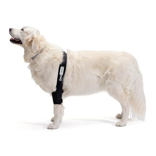 Ortocanis - Protector de Codo para Perros con Artrosis, Lesiones, Higromas o Bursitis, Talla L Pierna Izquierda