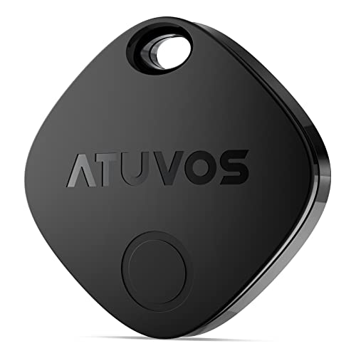 ATUVOS Localizador de Objetos Bluetooth 1 Pack Negro, Smart Air Tracker Tag Funciona con Buscar Apple (Sólo iOS, Android no Compatible),...