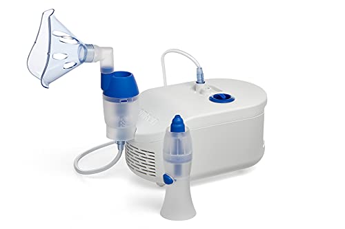 OMRON X102 Total Nebulizador para niños y adultos con lavado nasal 2 en 1, Dispositivo de uso doméstico para el tratamiento de...