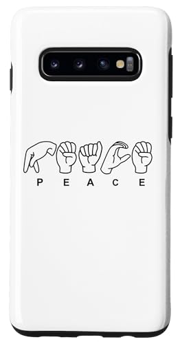 Carcasa para Galaxy S10 Lenguaje de signos de paz Americano ASL Sordera con discapacidad auditiva