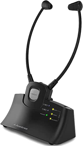 Avantree HT381 Auriculares Inalámbricos Digitales RF paraTV Control Volumen Equilibrio L/R, Volumen Mejorado Personas Mayores y con...
