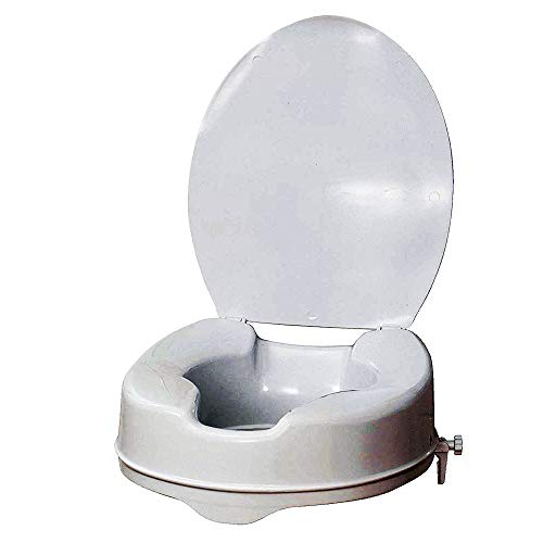 Kibath 143834 Elevador baño alzador de WC Color Blanco Incluye adaptadores para Fijar al Inodoro y darle Estabilidad soporta hasta 150 kgs,...