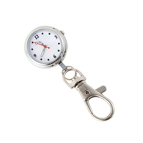 SAFIGLE Llavero Reloj de Bolsillo Reloj de Bolsillo Sencillo Clip en el Reloj de Cuarzo Reloj de Mujer Relojes de Hombre Reloj con Hebilla...