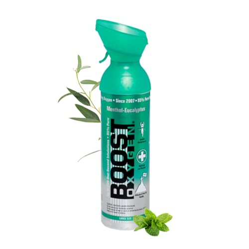 Boost Oxygen - Botella de Oxígeno Portátil - Lata de Oxigeno 95% Puro y Natural - Concentración, Recuperación, Energía, Estado de...
