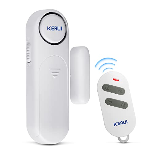KERUI D121 Sensor de Alarma para Puertas y Ventanas, Alarma Antirrobo con Control Remoto, Alarma de Timbre de 120dB, Sistema de Seguridad...