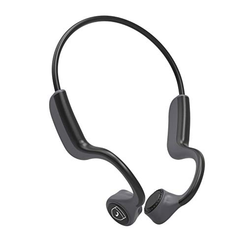 WANFEI Auriculares de Conducción Ósea, Inalámbricos Bluetooth 5.0 con Micrófono IP55 Aleación de Titanio, Deportivos para Jogging...