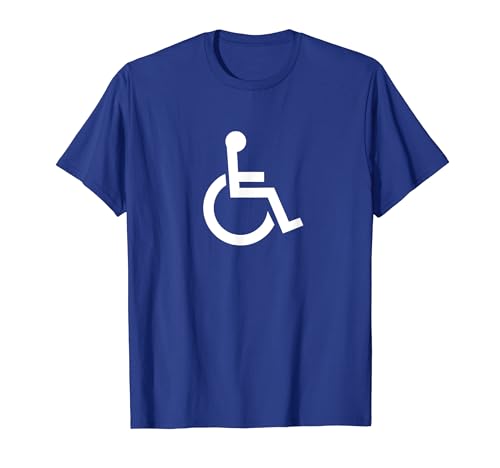 Símbolo de minusválidos de color azul y blanco clásico Camiseta