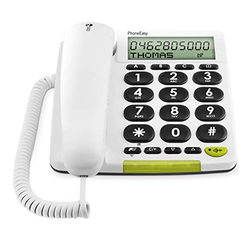 Doro PhoneEasy 312CS - Teléfono Fijo Digital (Pantalla LCD, Manos Libres, identificador de...