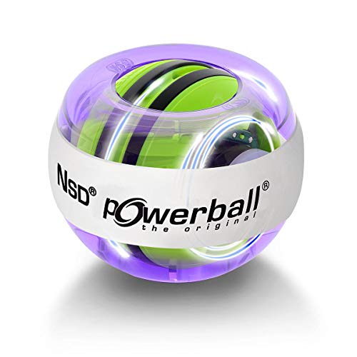 Powerball, Kernpower Hand-und Armtrainer The Original Multi-Light-mit patentiertem Autostart, Blau bluepurple, 069, Púrpura Transparente