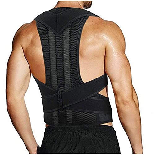 Corrector de postura de espalda ajustable para mujeres y hombres con soporte de espalda para la columna vertebral, soporte de espalda...
