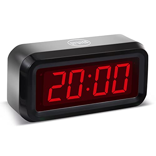 Timegyro Despertador LED Reloj Despertador Digital con Pilas Reloj de Mesa portátil para Dormitorio...