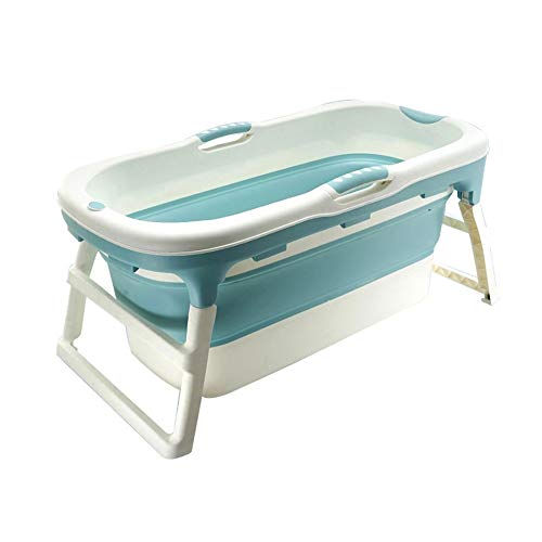 Bañera de hidromasaje portátil plegable piscina grande bañera independiente cubo de baño para adultos con cubierta para baño familiar...