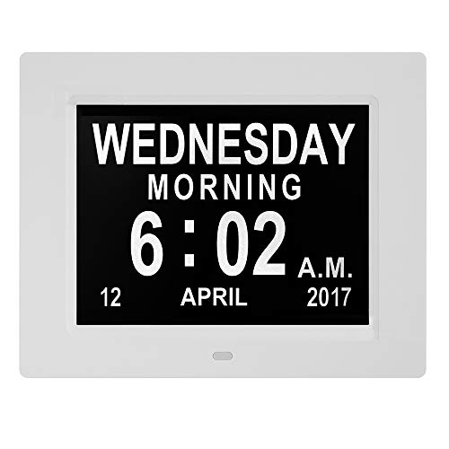 Sunsbell Digital 8' Multifunción Reloj Despertador, LCD Reloj Digital Calendario Fecha Día Hora Reloj Atenuación automática para Todos...