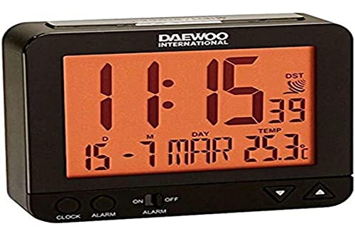 Daewoo DCD-200B - Reloj Despertador, Negro