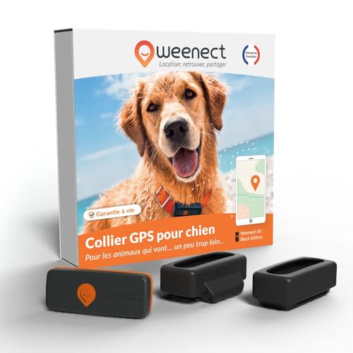 Weenect Dog XS - Nuevo GPS para Perros | Mini rastreador GPS en Tiempo Real | Impermeable | El más pequeño del Mercado | por suscripción...