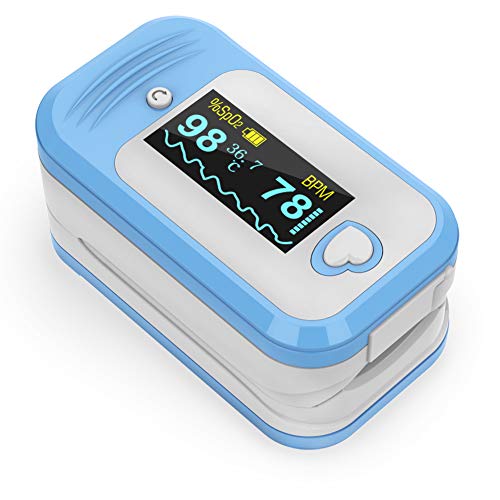 Oxímetro de pulso, Monitor Clínico de Saturación de Oxígeno MED LINKET AM801, para el monitoreo de SpO2, temperatura corporal,...