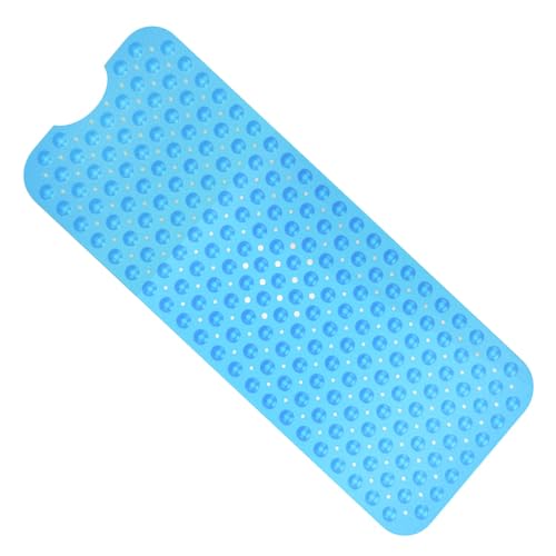 SilverRack Alfombrilla de bañera de 100 x 40 cm (azul), antideslizante, sin bisfenol A, para niños y bebés, alfombrilla de ducha...