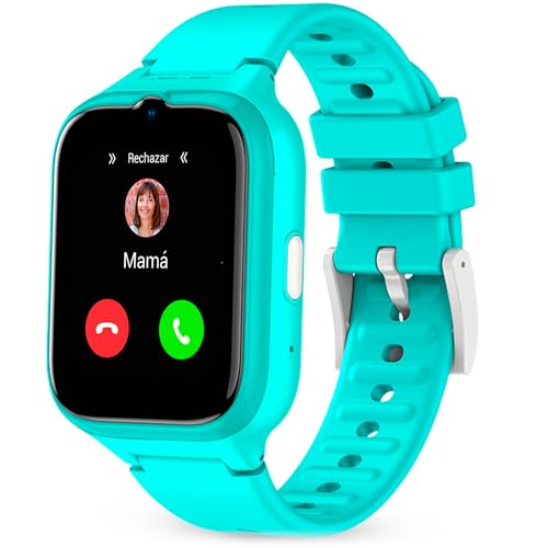 SPC Smartee 4G Kids – Reloj Inteligente para niños con GPS, Llamadas y videollamadas, Chat Familiar, Modo Colegio, botón SOS, IP68 y...