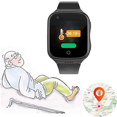 X&Z-XAOY Reloj Inteligente para Personas Mayores con Detección De Caídas Reloj Localizador GPS Dispositivos De Alerta De Caídas Llamada...