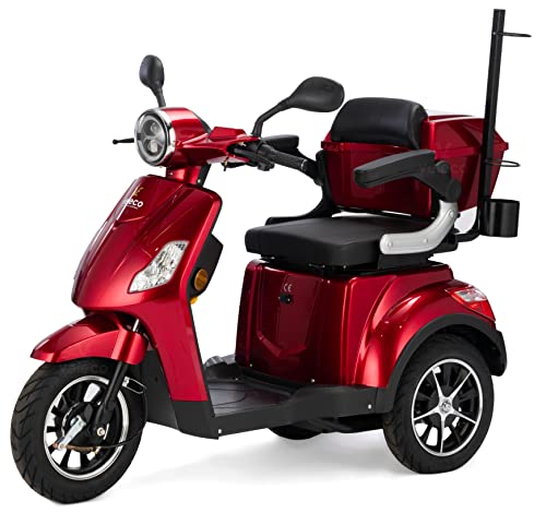 VELECO DRACO LIT-ION - Scooter de movilidad de 3 ruedas - Totalmente ensamblado y listo para usar - Batería extraíble de iones de litio -...