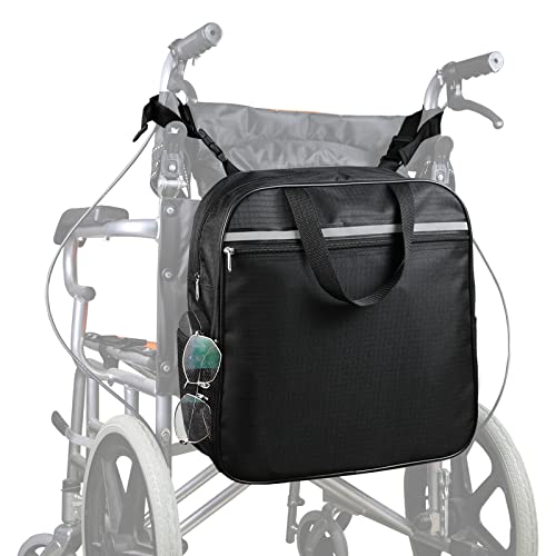 Mochila para silla de ruedas, bolsa para silla de ruedas, bolsa de accesorios para silla de ruedas para colgar en la espalda, mochila de...