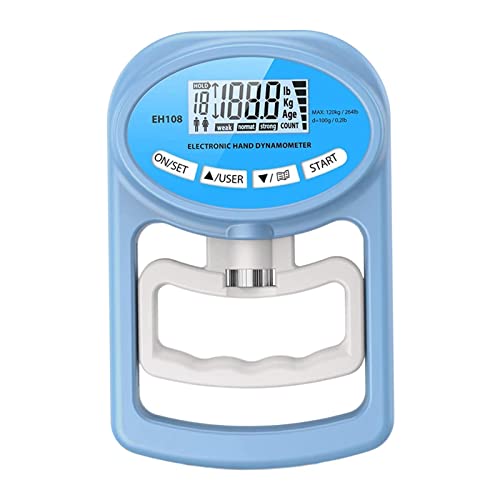 kowaku Medidor de Fuerza de Agarre Dinamómetro de Mano Duradero Digital Ejercitador de Mano LED Medición de Fuerza de Mano portátil para...