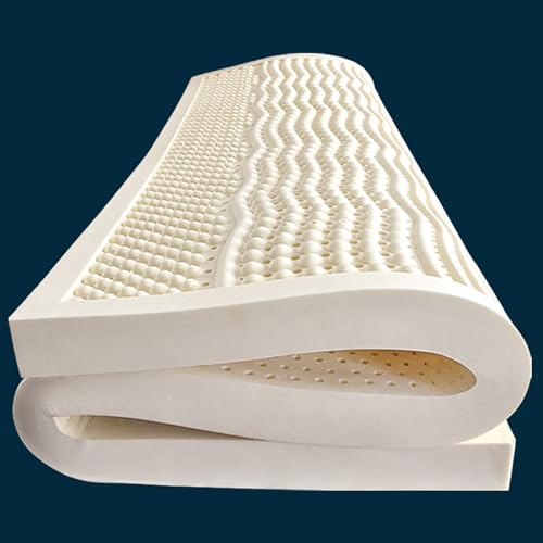 NAKEAH Colchón de látex 100% látex Medio/Suave 7 Zonas ortopédicas colchón de colchón extraíble, colchón de látex...
