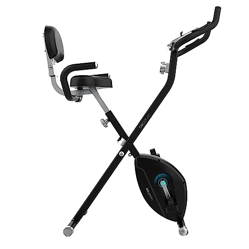 Cecotec Bicicleta Estática Plegable con Respaldo DrumFit X-Bike Neo Pro. Pantalla LCD, Resistencia Magnética Variable, Sillín Confort y...