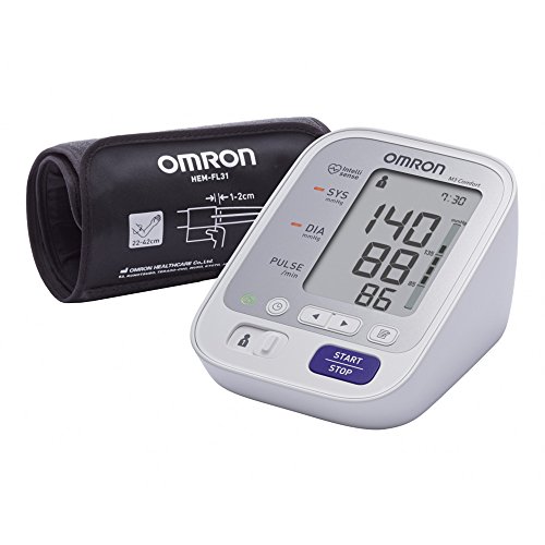 OMRON M3 Monitor de presión arterial, Comfort con manguito Intelli Wrap