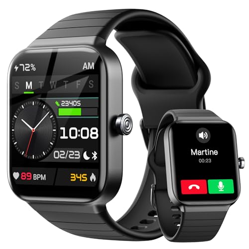 Reloj Inteligente Hombre con Llamadas y Voz de Alexa, 1.8' Smartwatch IP68 Reloj Deportivo Mujer con 100+ Modos Deportivos, Pulsera...