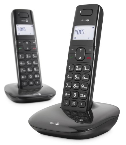 Doro Comfort 1010 Teléfono Duo Inalámbrico DECT Casa - Teléfono Fijo para Mayores - Sobremesa - Teclas Grandes - Intercomunicador - Manos...