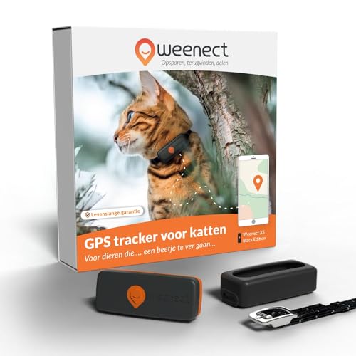 Weenect Cat XS - Nuevo GPS para Gatos | Mini rastreador GPS en Tiempo Real | El más pequeño del Mercado | Suscripción | Collar Incluido |...