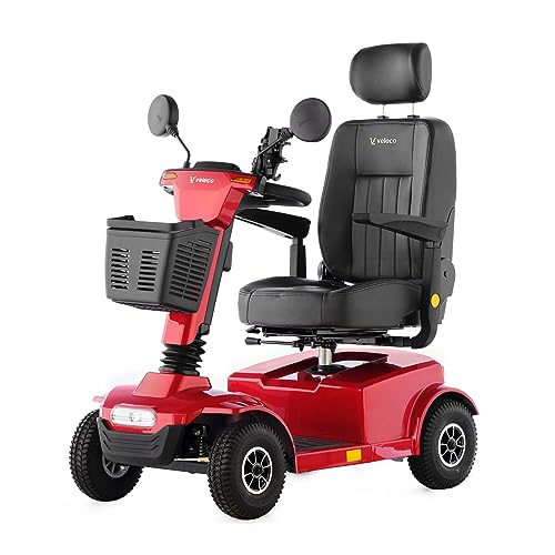 Veleco Jumpy Comfort 4 ruedas para personas mayores, con permiso de circulación, suspensión completa, iluminación LED, seguro y...