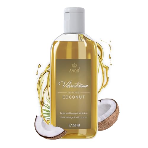 “Coconut” de Vibratissimo: aceite de masaje exótico con coco, aceite afrodisíaco, aceite erótico
