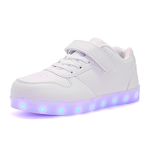 Aizeroth USB Carga 7 Colores LED Zapatos Ligero Transpirable Luminosas Flash Deporte de Zapatillas con Luces Los Mejores Zapatillas de...